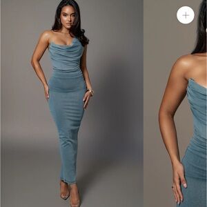 white christmas dresses Jluxlabel Women's Mara Denim Bustier Dress main image 1